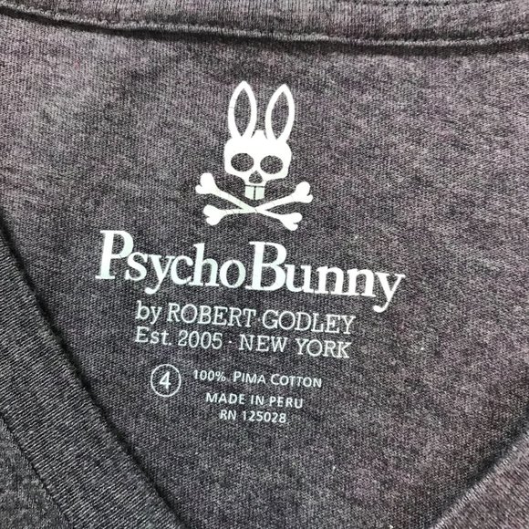Psycho Bunny By Robert Godley Purple Basic T Shirt - Picture 5 of 5